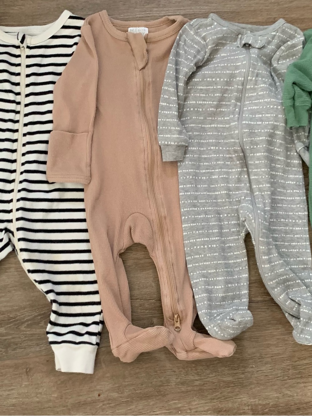 Baby 3–6 Month Onesie Sleepers Bundle – 4 Pieces